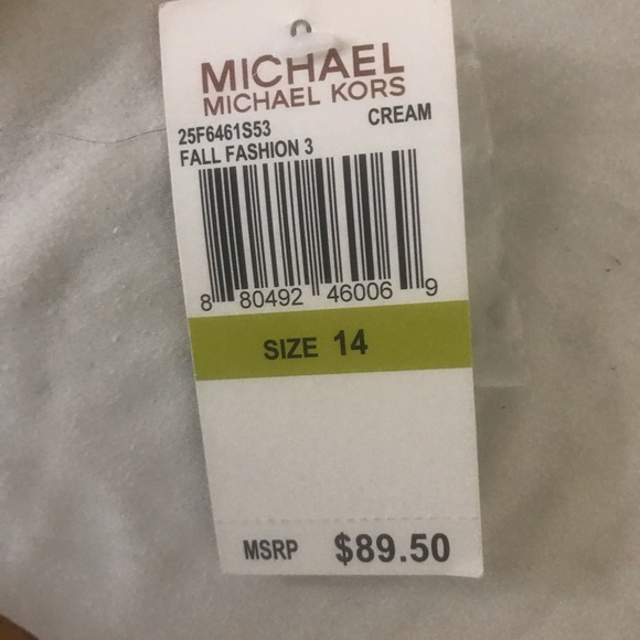 Michael Kors Silk Halter Top NWT button closure Ivory Sexy Summer Date Night - Picture 7 of 15